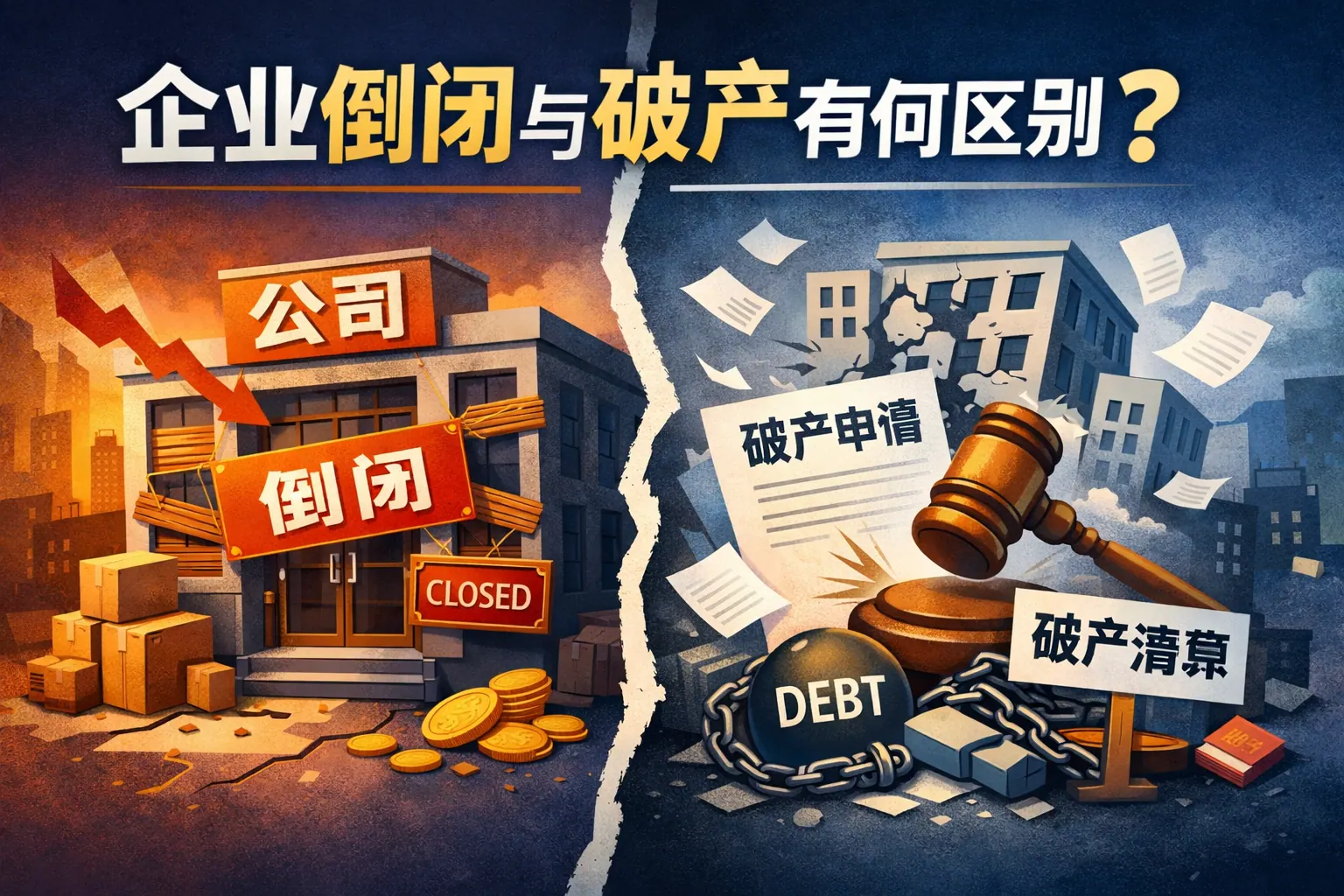 企业倒闭与破产有何区别