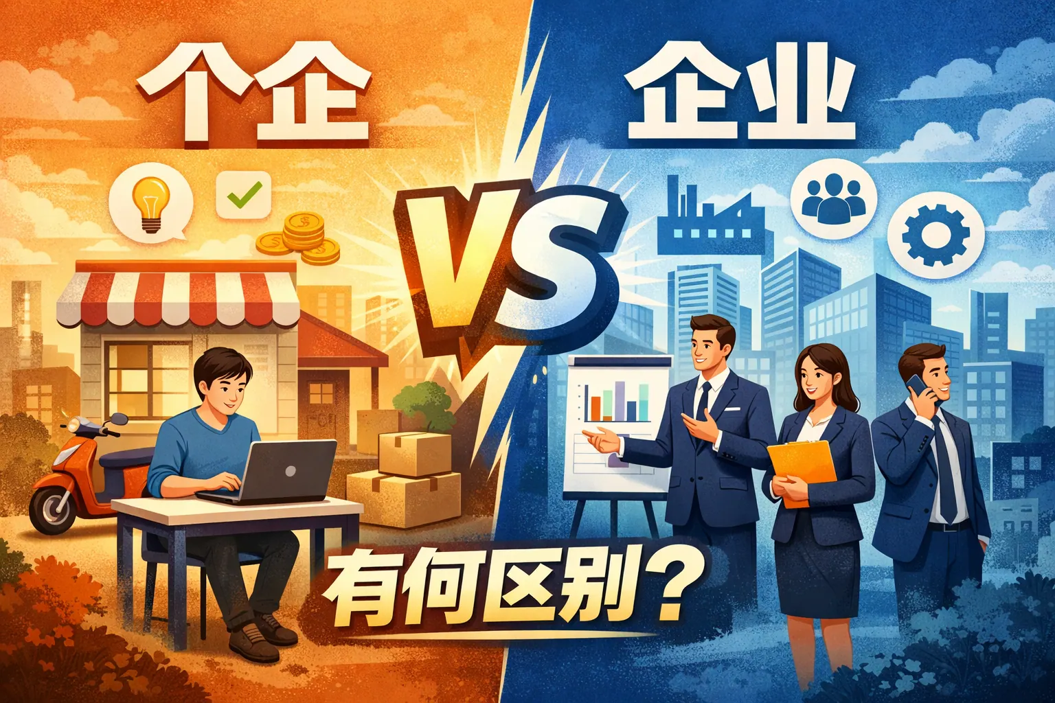 个企跟企业的区别在哪里