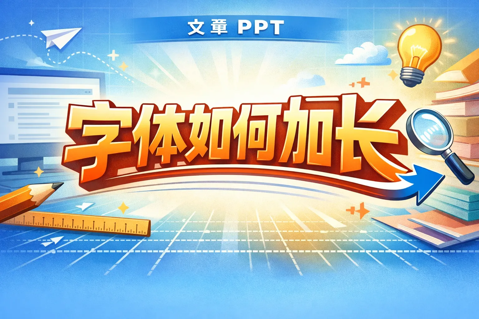 ppt字体如何加长