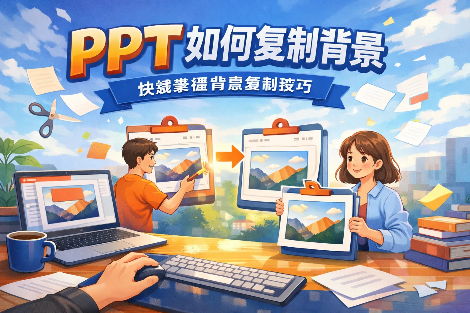 ppt 如何复制背景