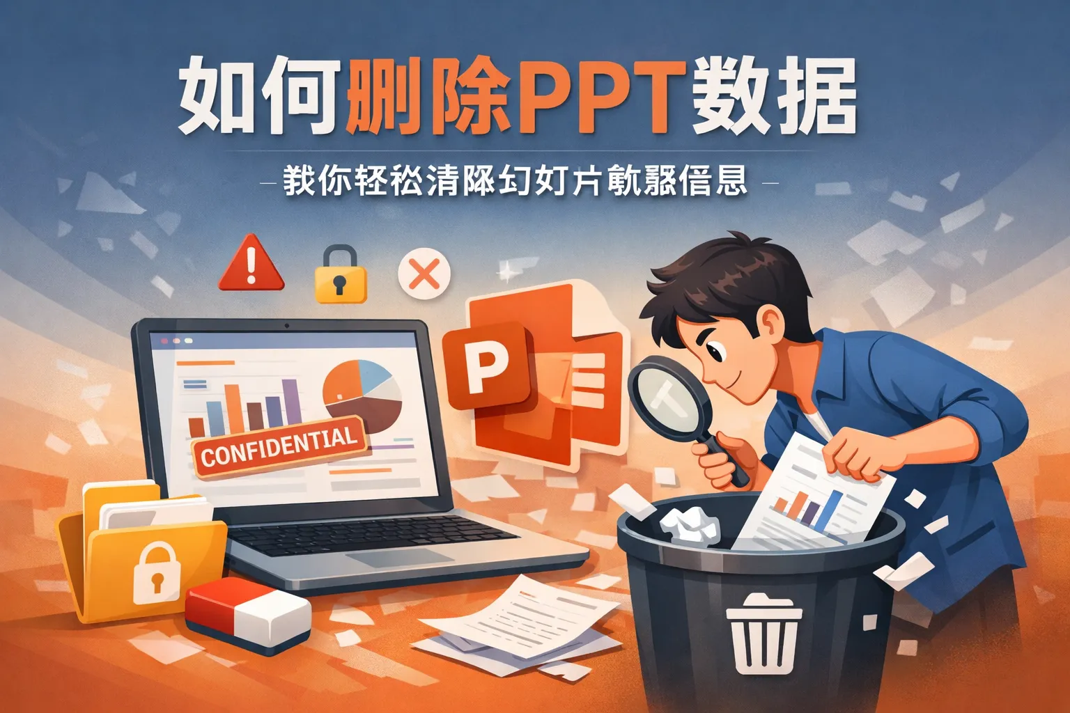如何删除ppt数据