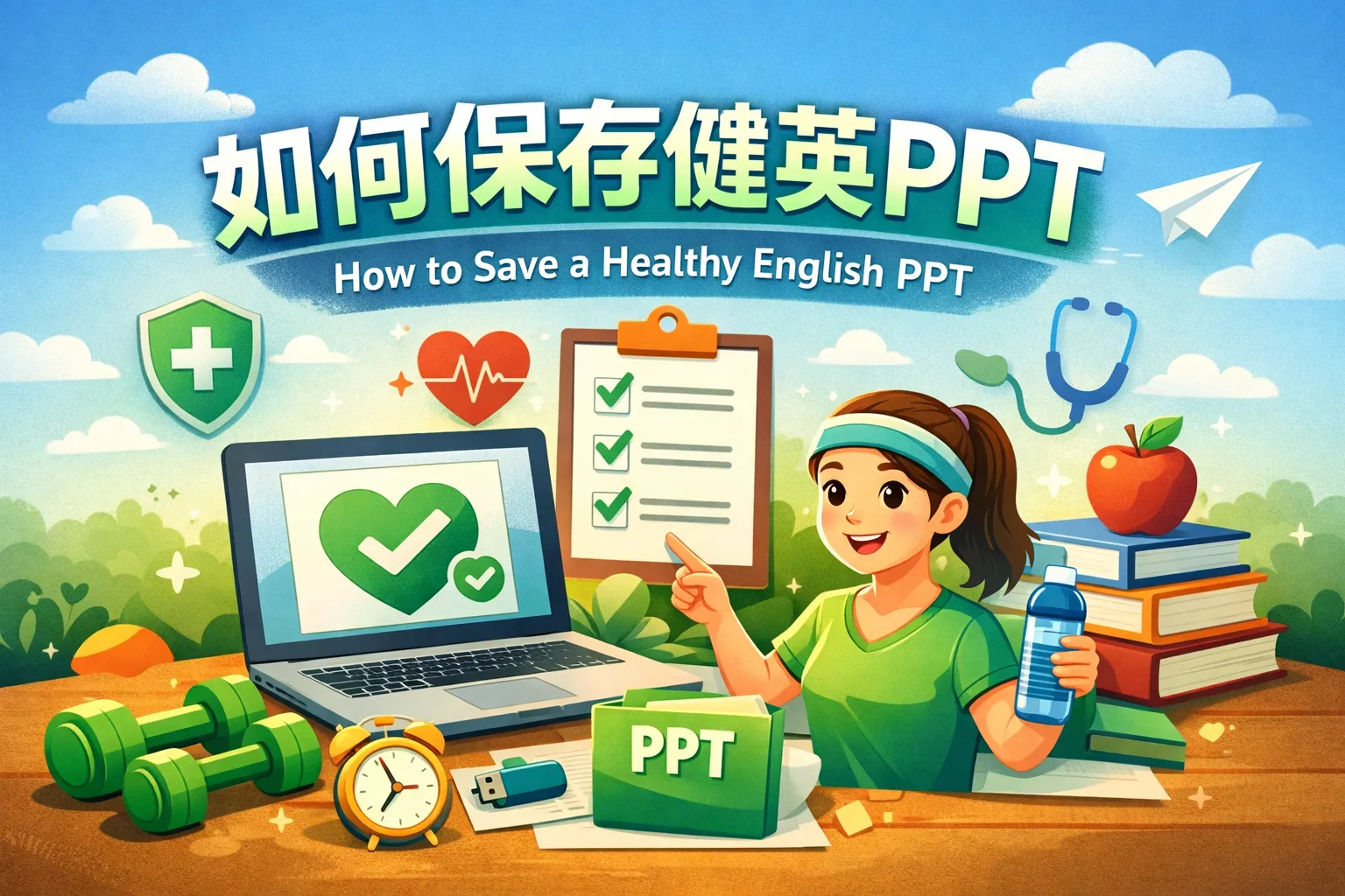 如何保存健康英语ppt