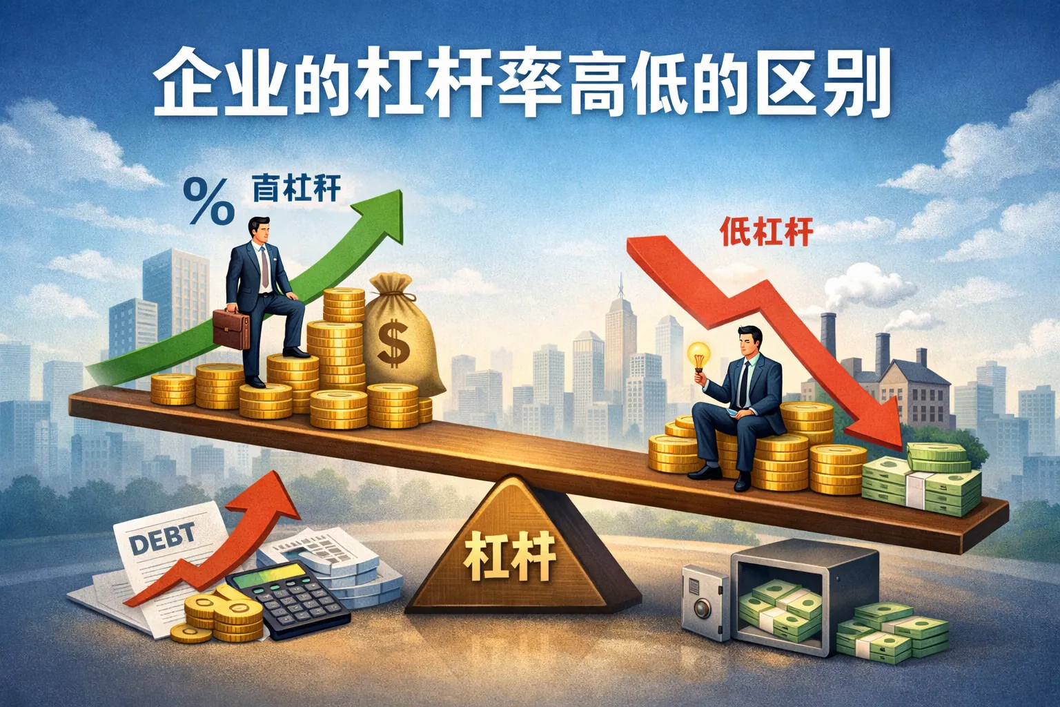 企业的杆杠率高低的区别