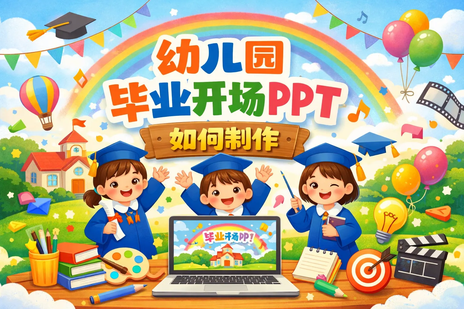 幼儿园毕业开场ppt如何制作