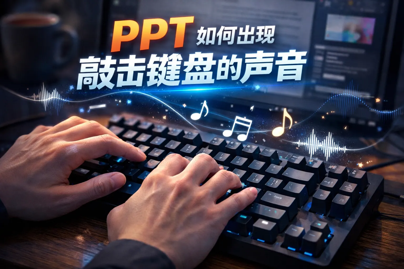 ppt如何出现敲击键盘的声音