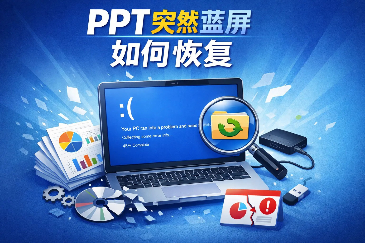 PPT突然蓝屏ppt如何恢复
