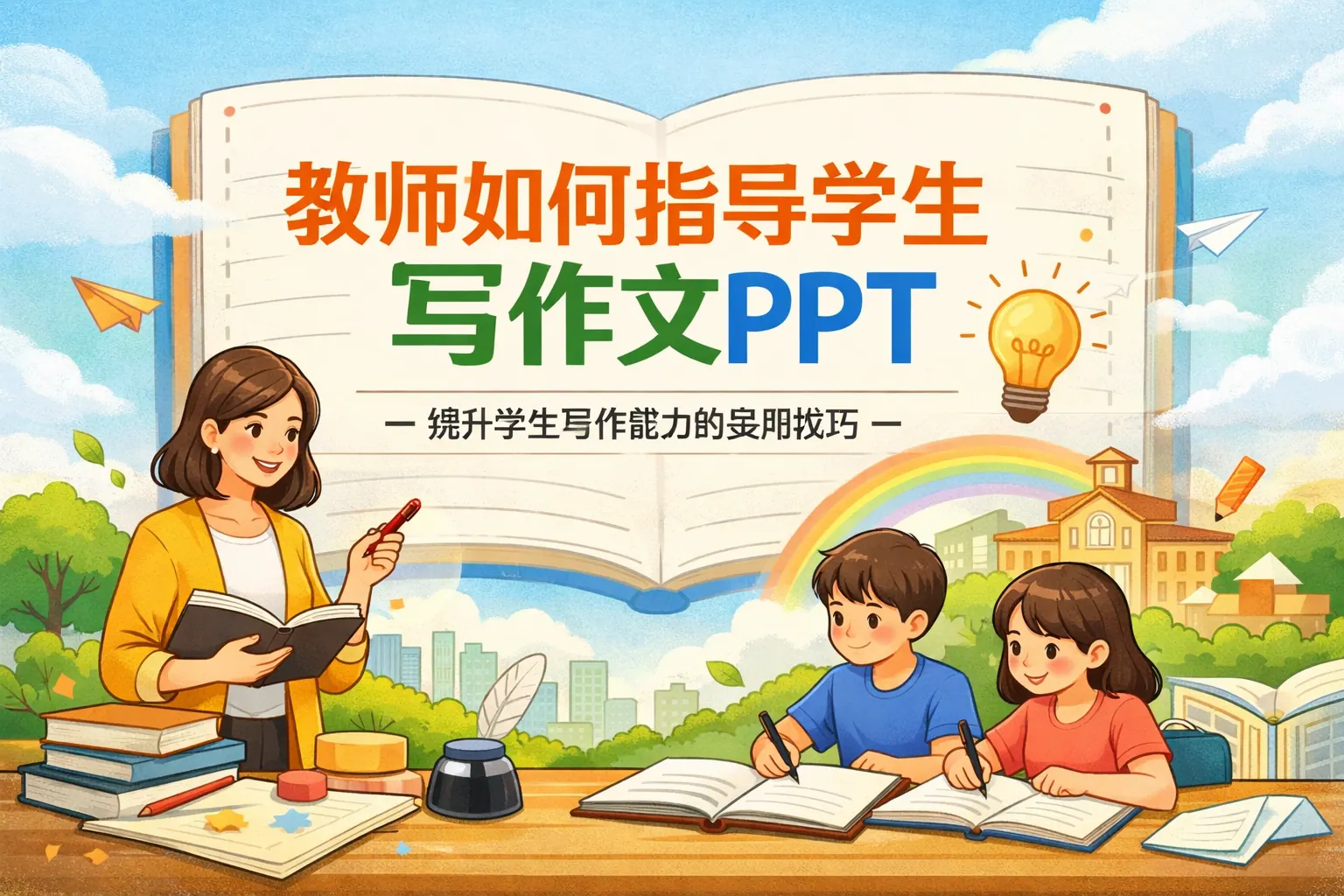 教师如何指导学生写作文ppt