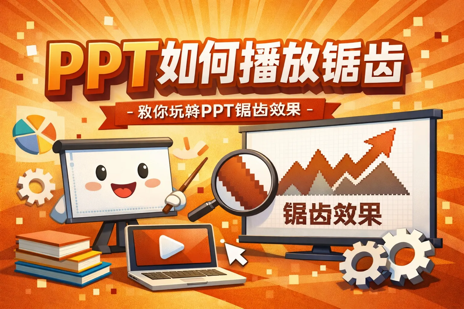 ppt如何播放锯齿