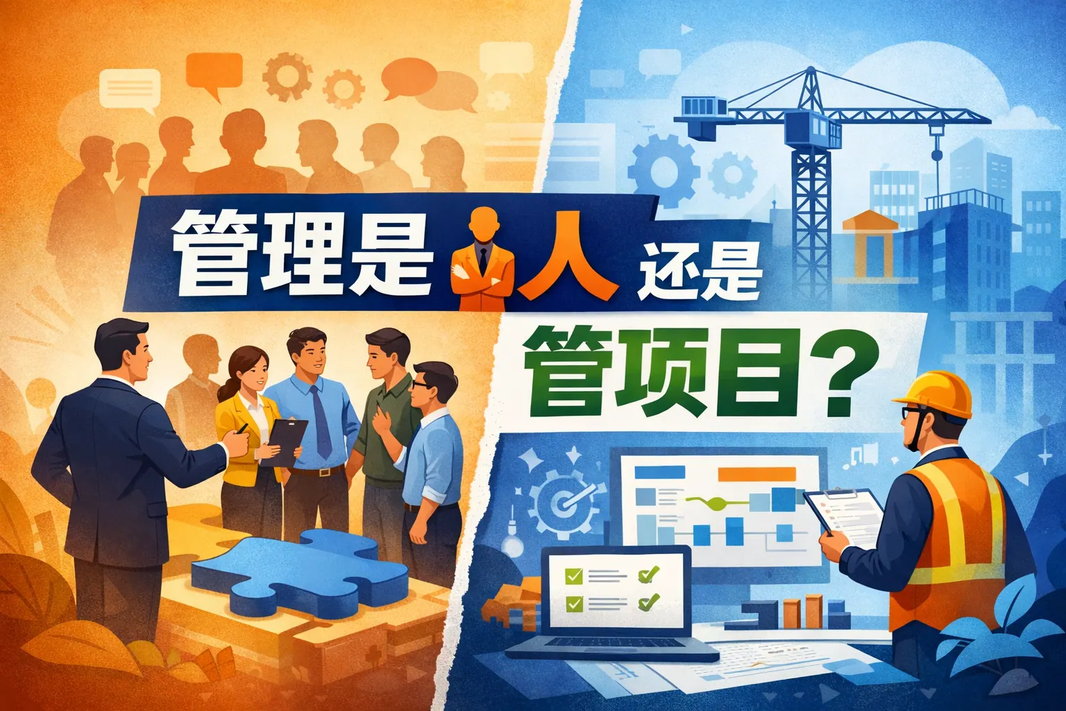 管理是管人还是管项目