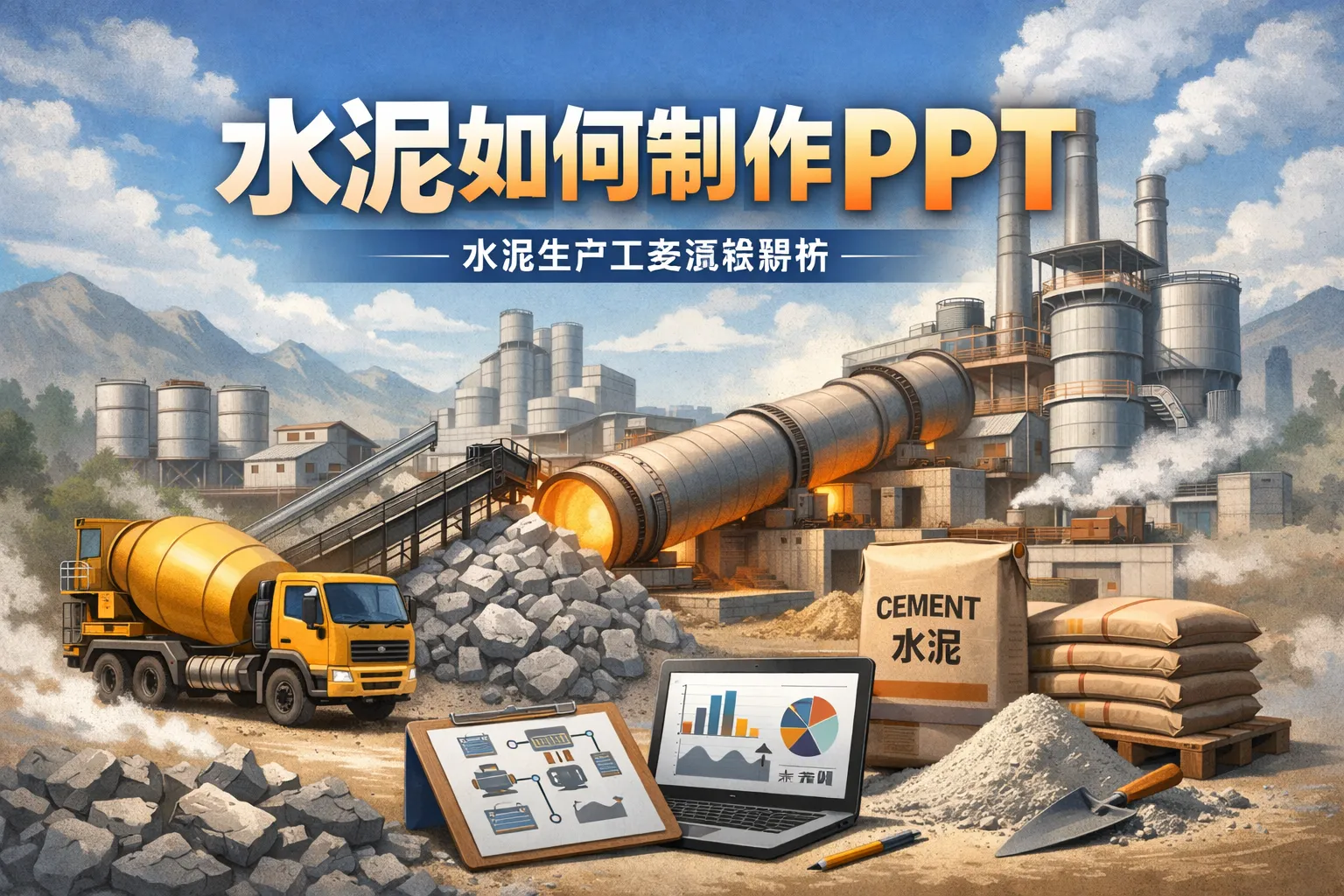 水泥如何制作ppt