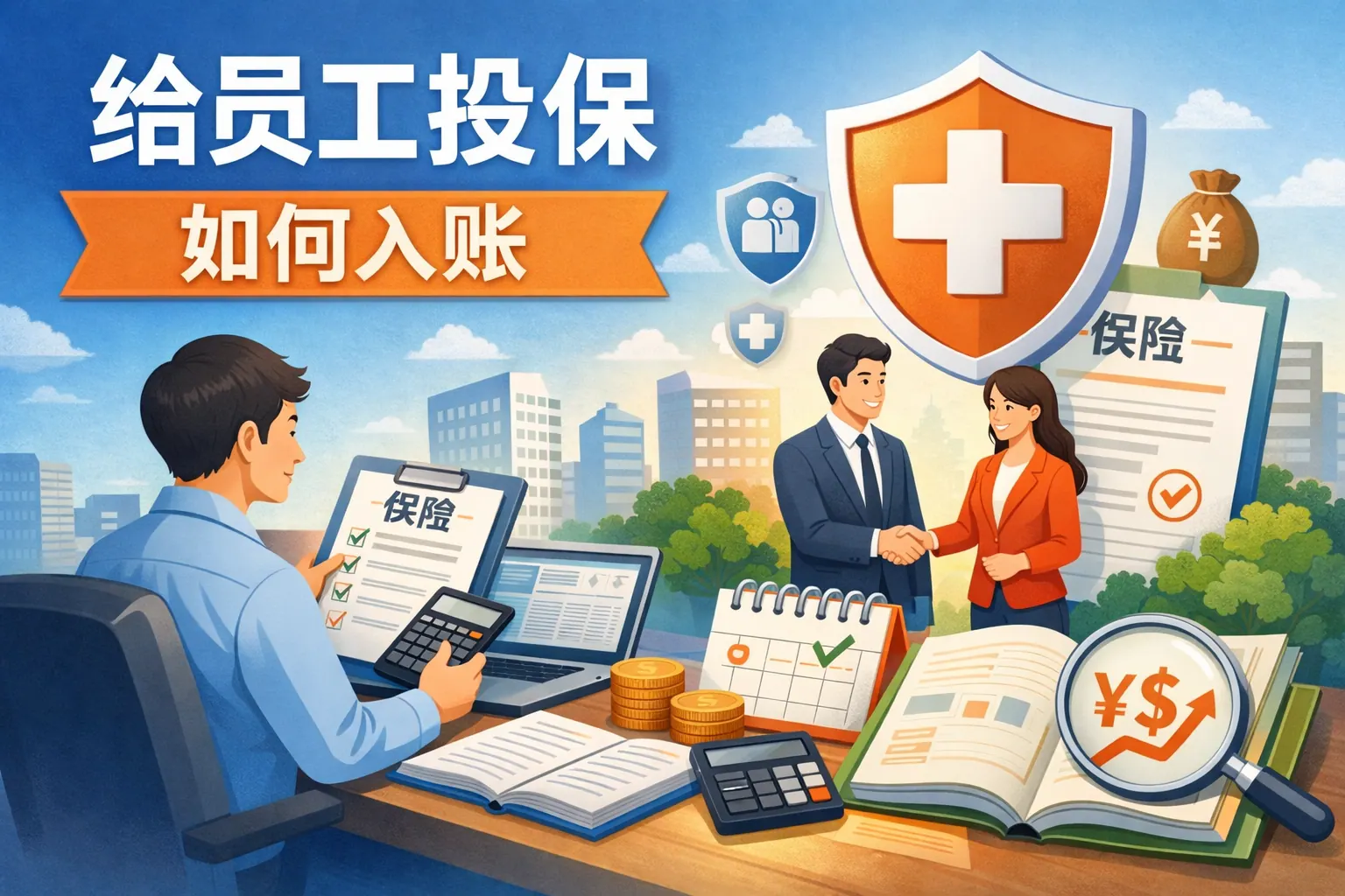 给员工投保如何入账