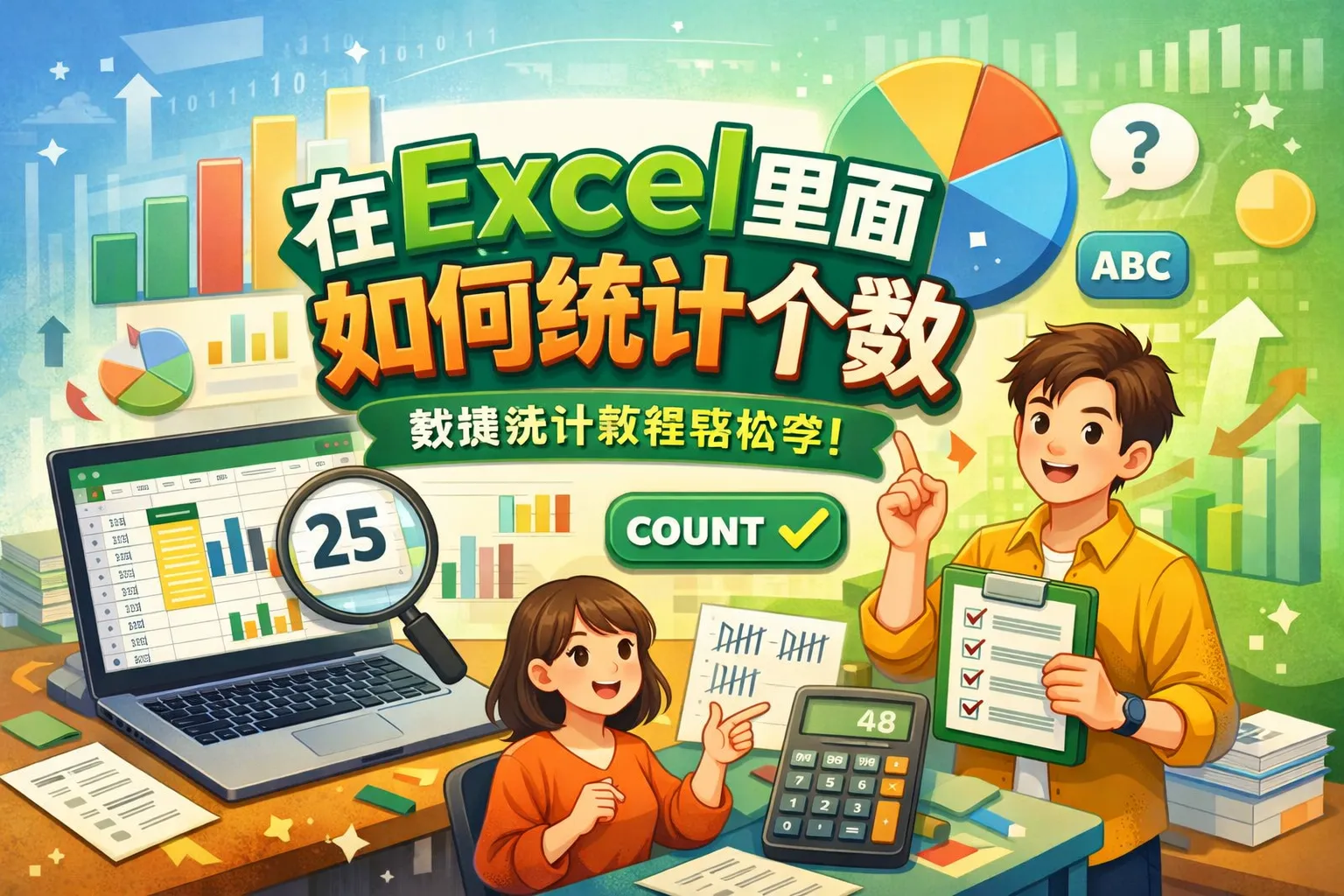 在excel里面如何统计个数
