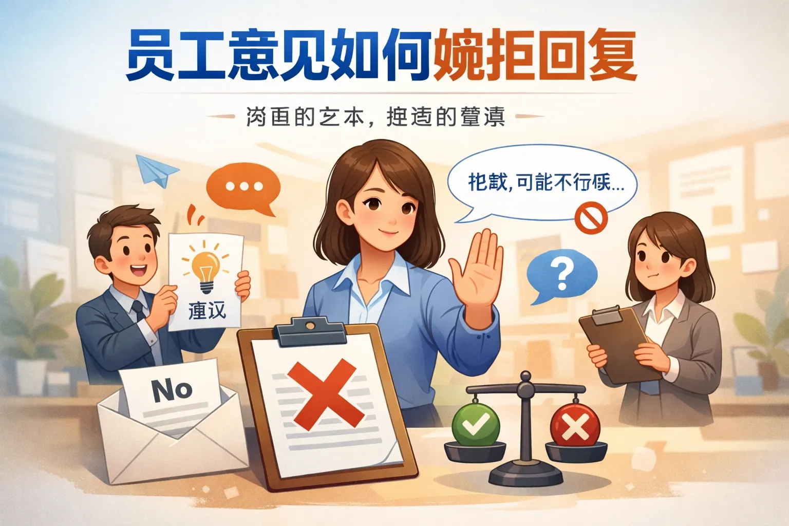 员工意见如何婉拒回复