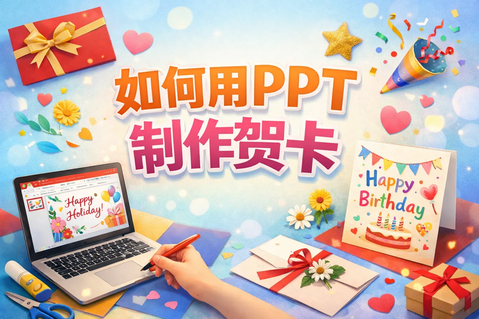 如何用ppt制作贺卡