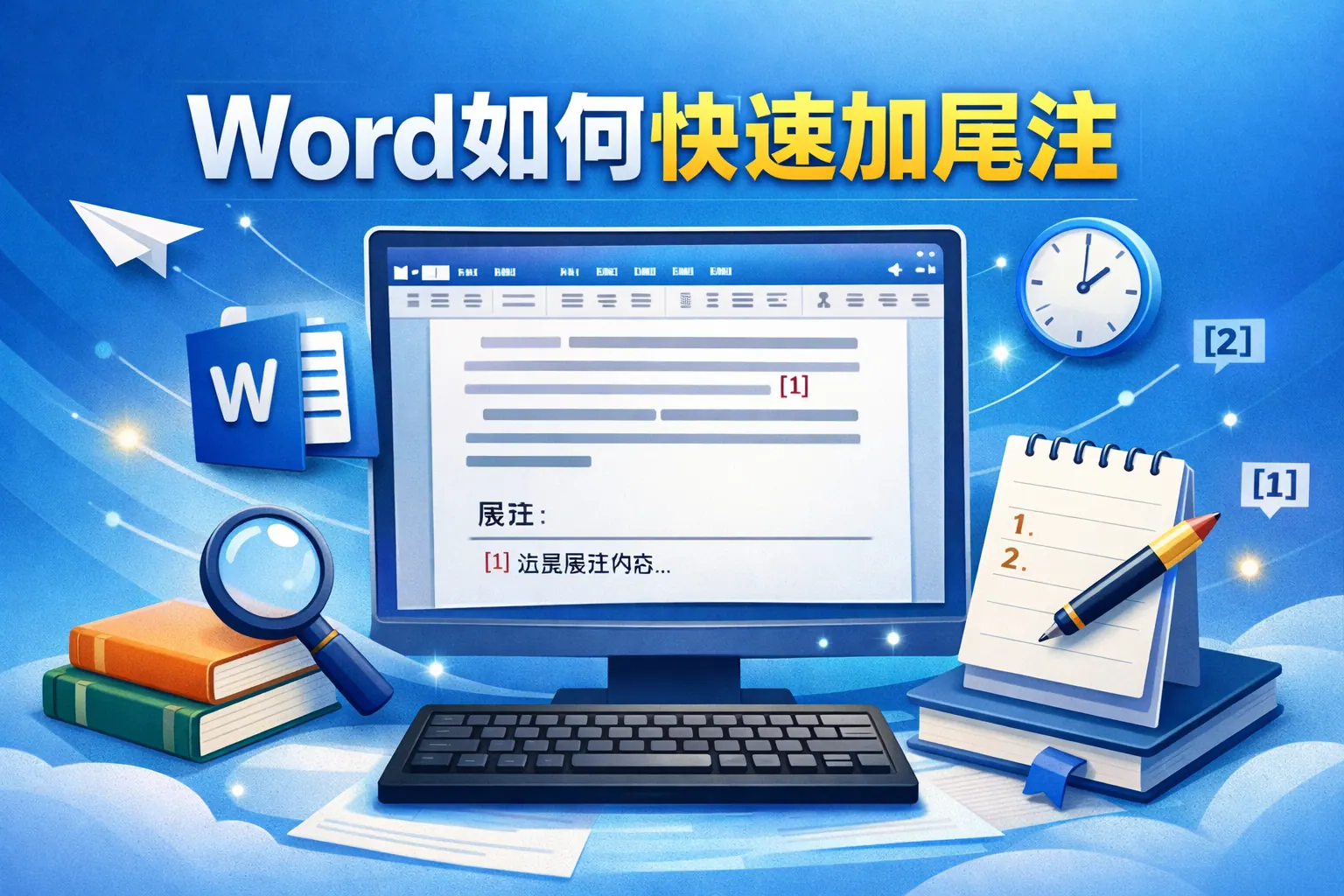 word如何快速加尾注