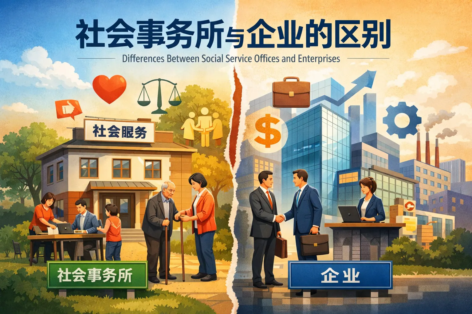社会事务所与企业的区别