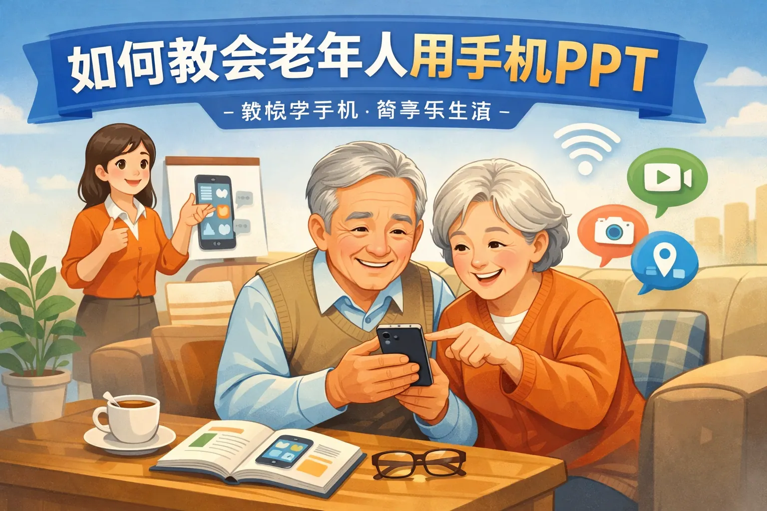 如何教会老年人用手机ppt