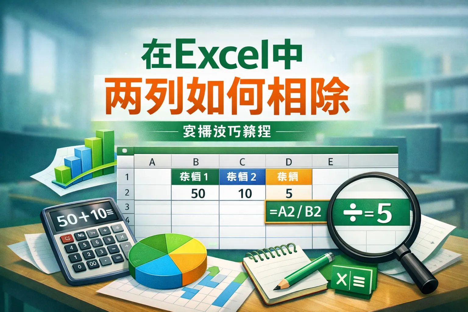 在excel中两列如何相除