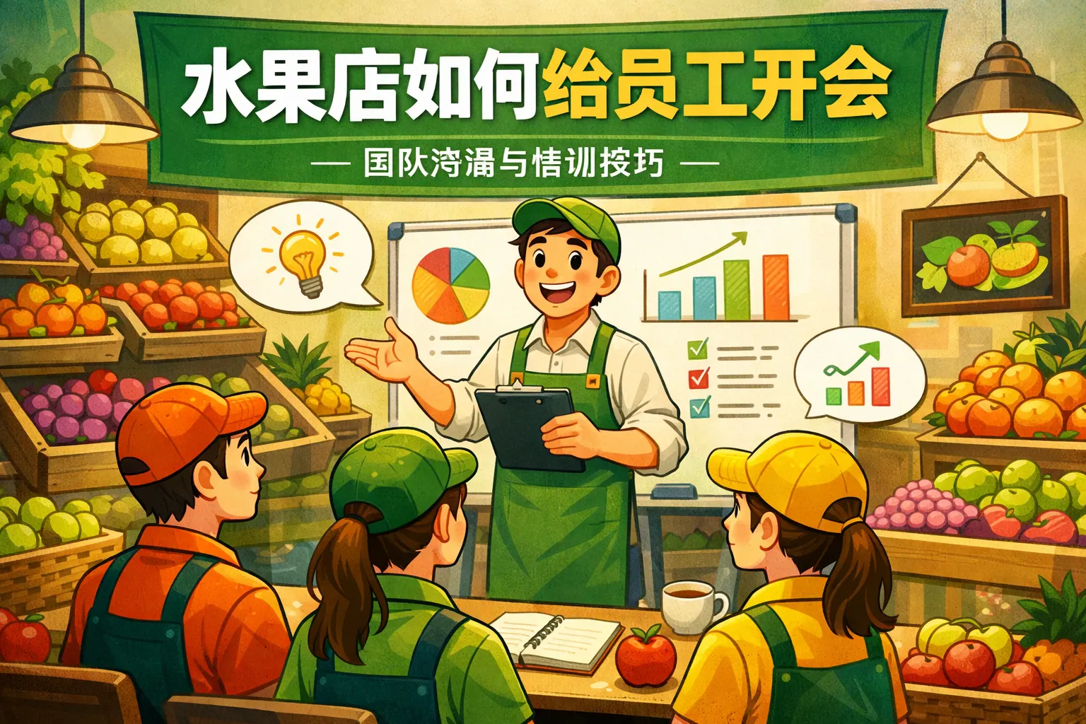 水果店如何给员工开会