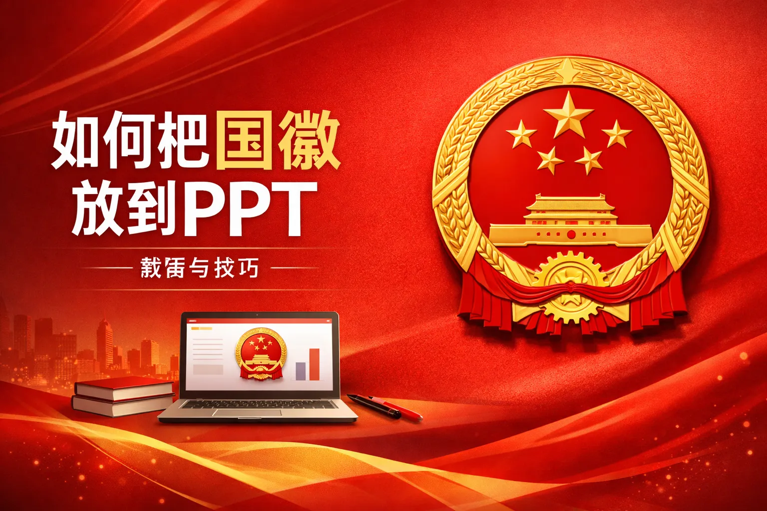 如何把国徽放到ppt