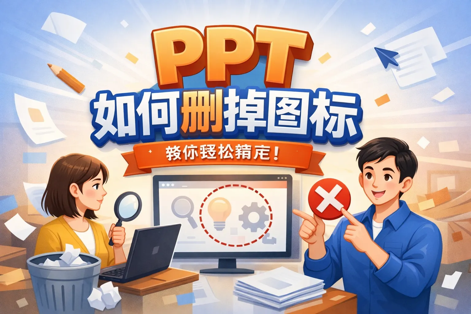 PPT如何删掉图标