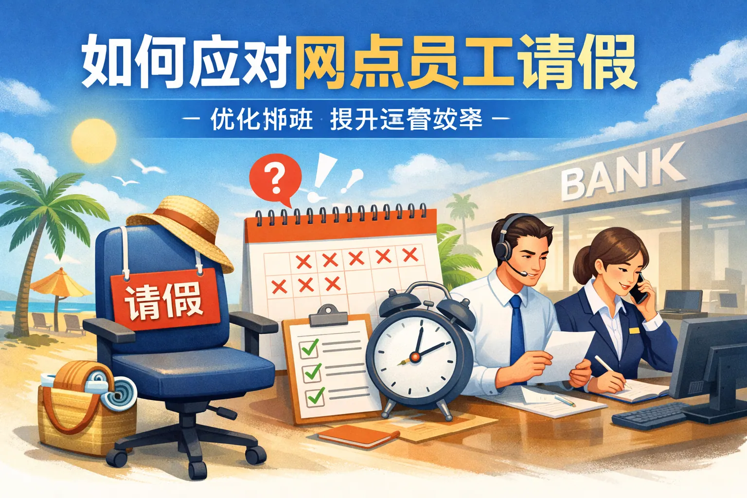 如何应对网点员工请假