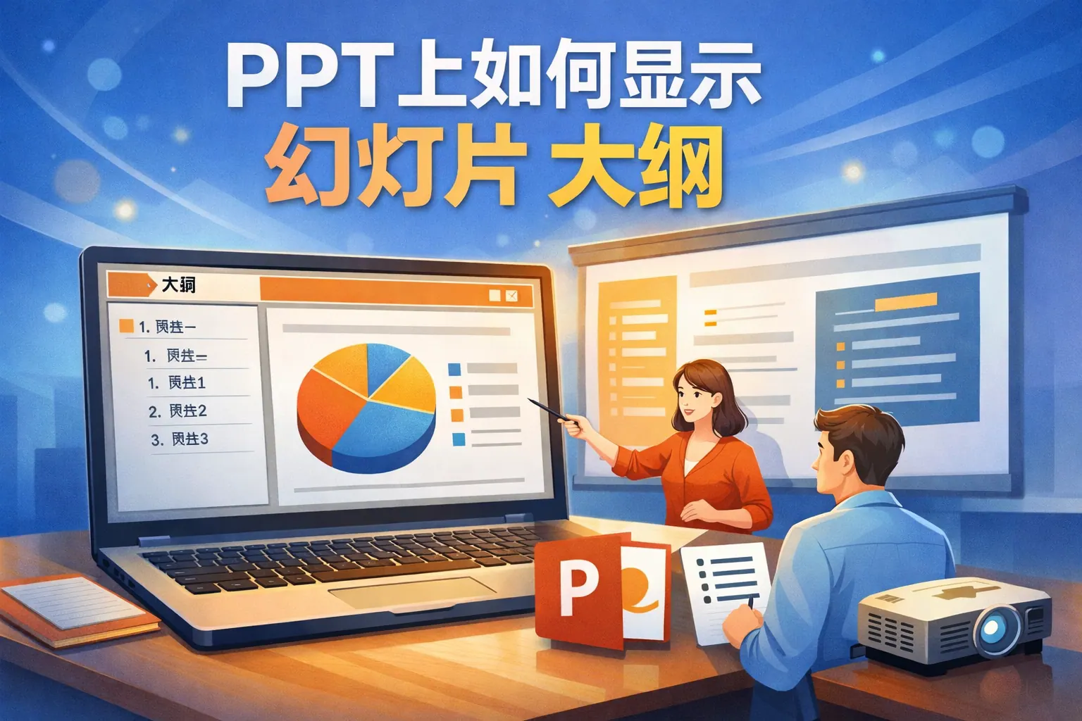 ppt上如何显示幻灯片 大纲