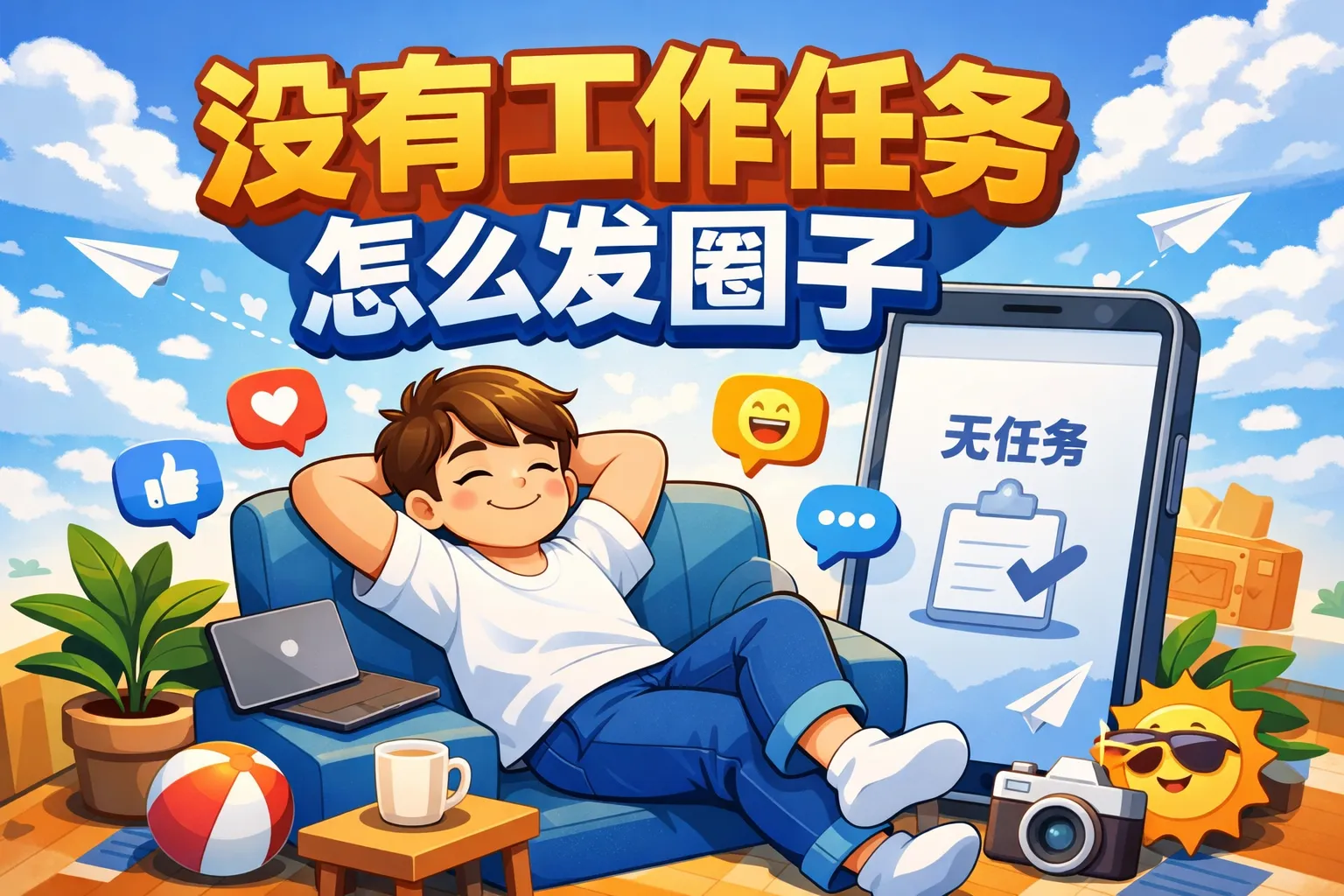 没有工作任务怎么发圈子