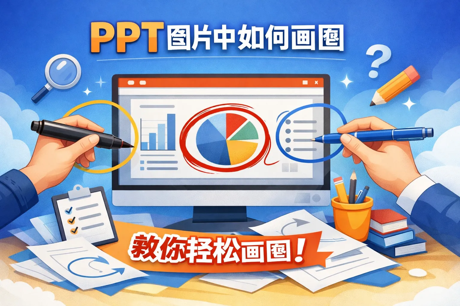 ppt图片中如何画圈