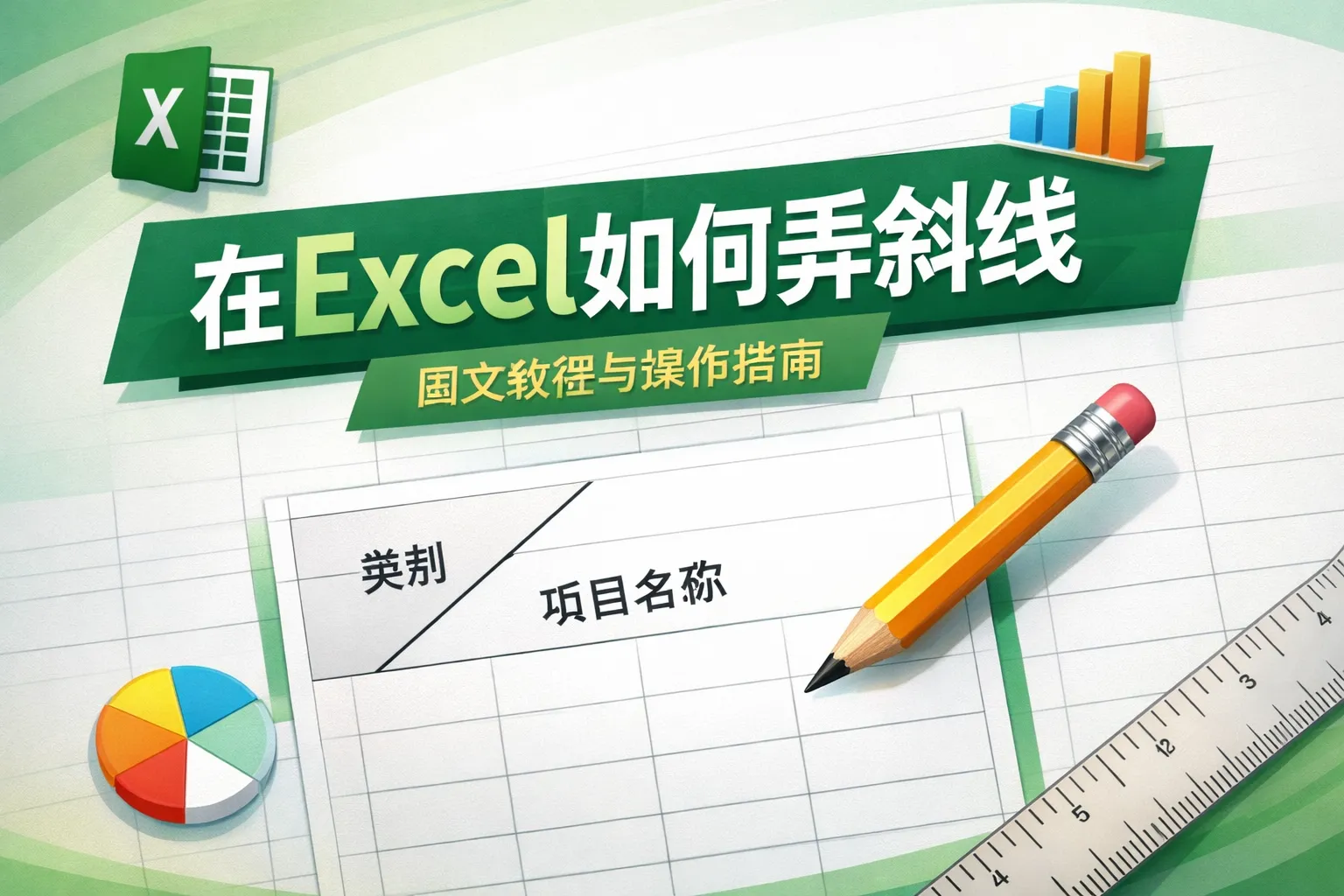 在excel如何弄斜线