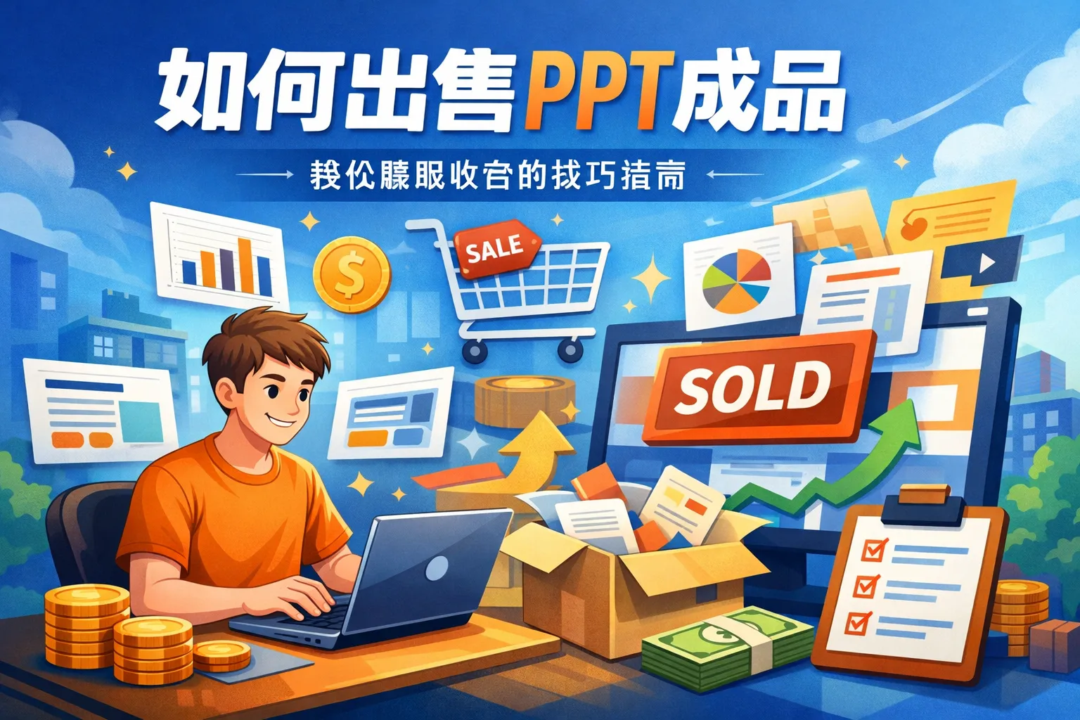 如何出售ppt成品