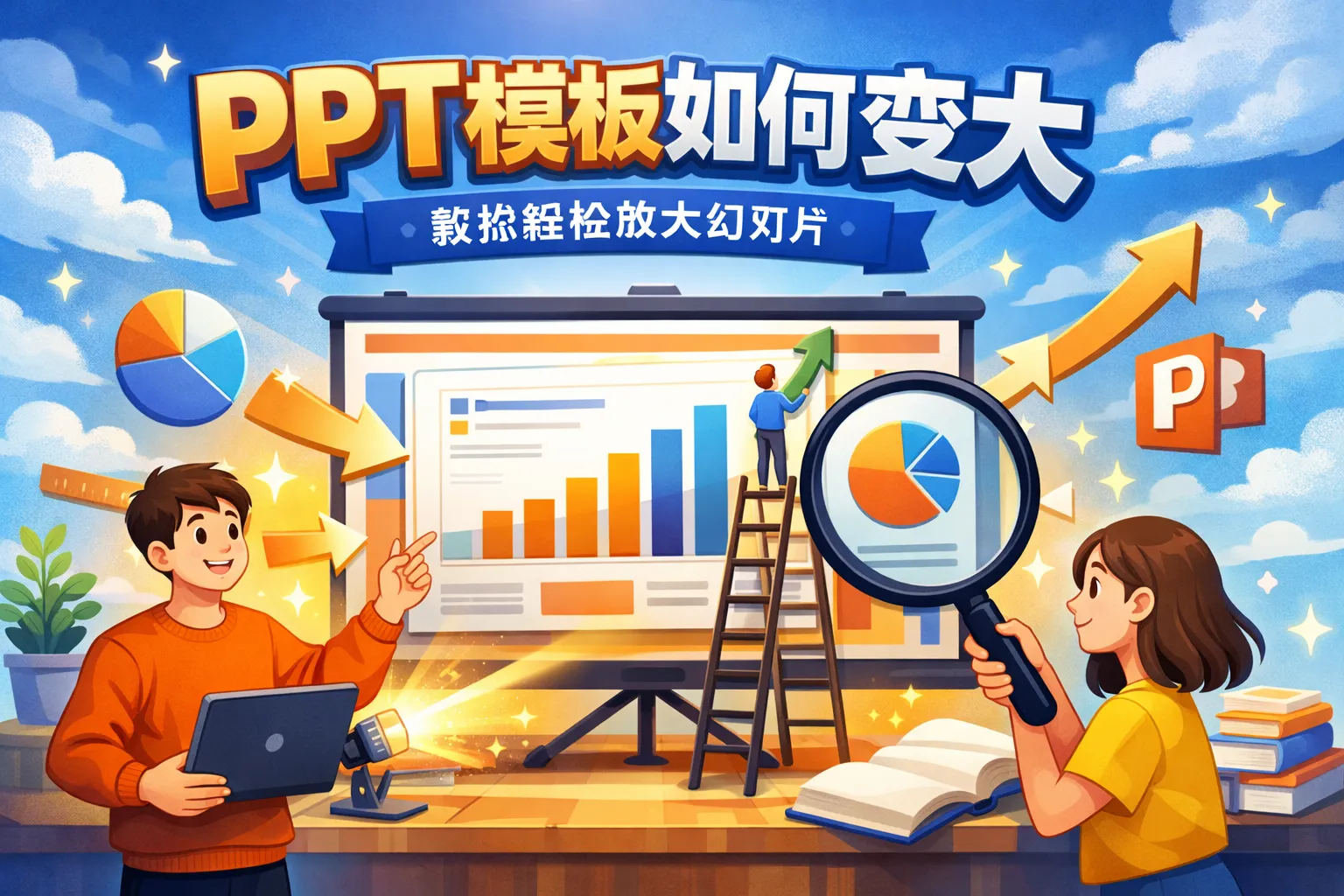 ppt模版如何变大