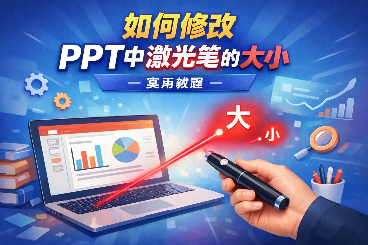 如何修改ppt中激光笔的大小