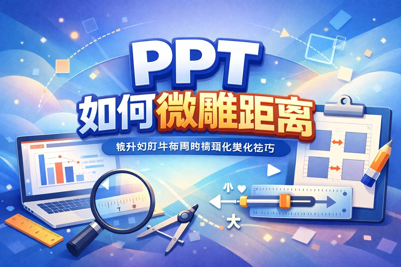 ppt如何微雕距离