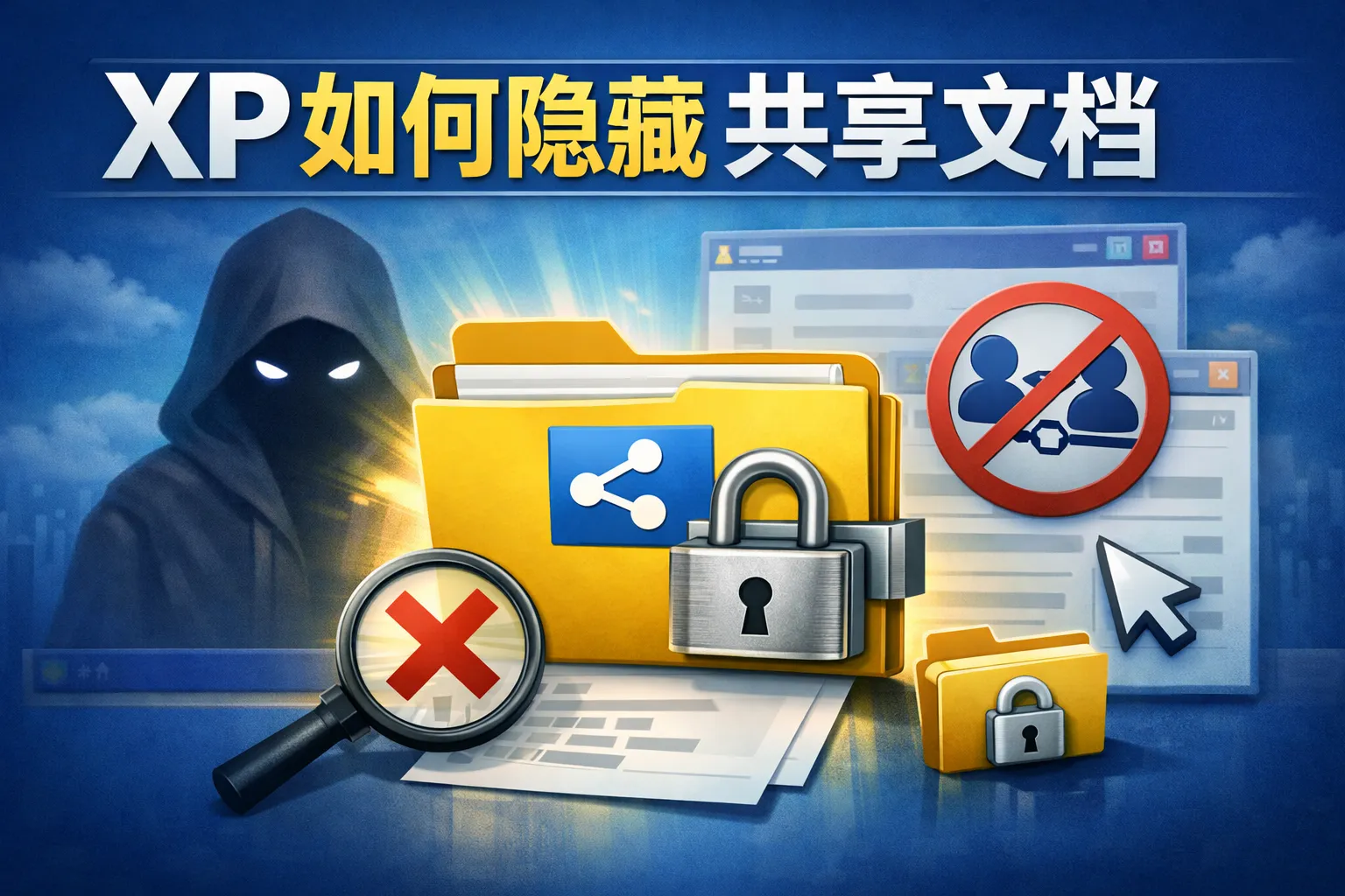 xp如何隐藏共享文档