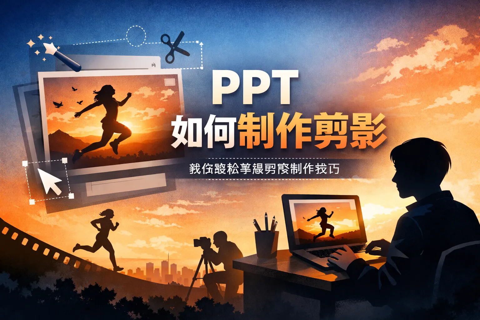 ppt 如何制作剪影