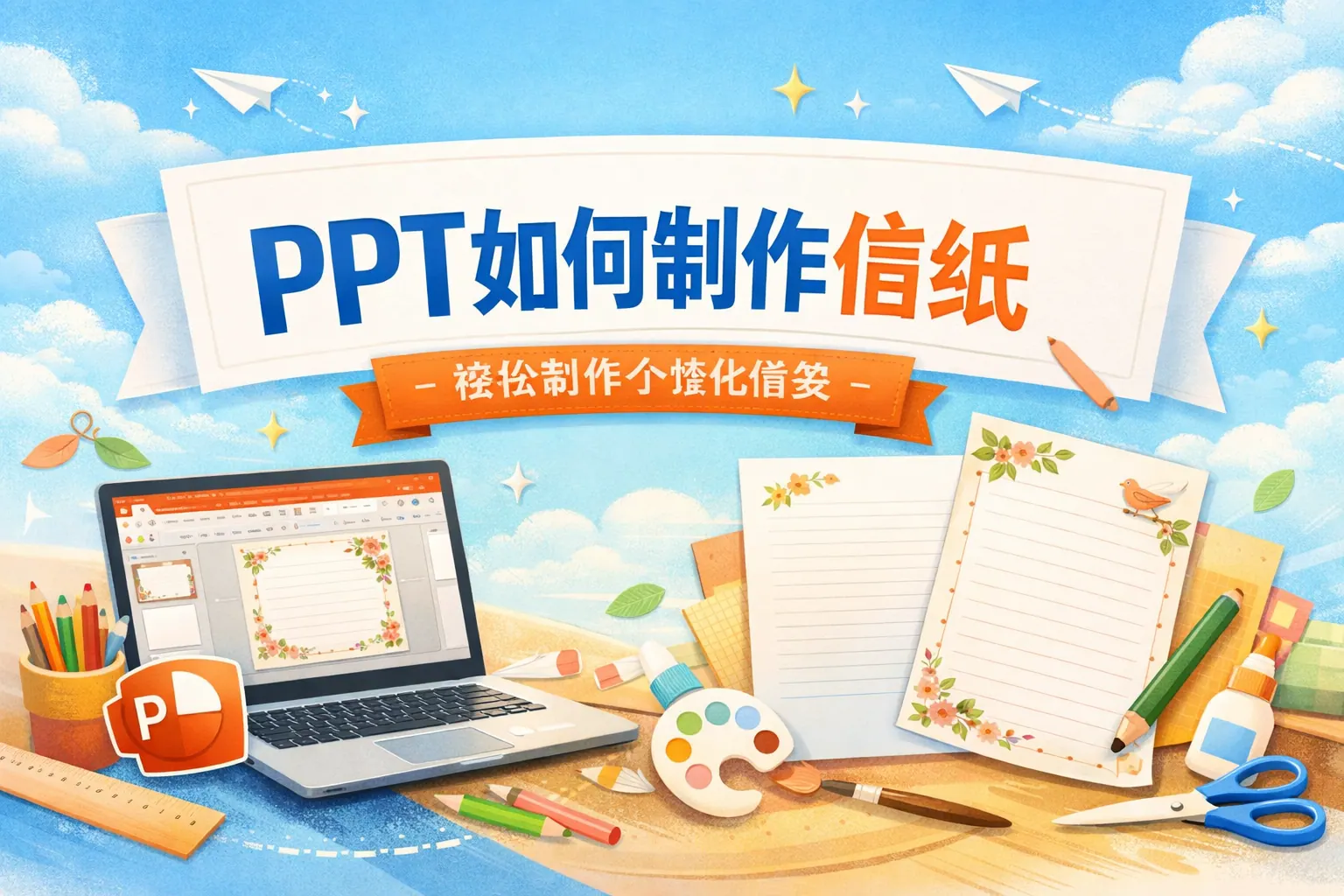 ppt如何制作信纸