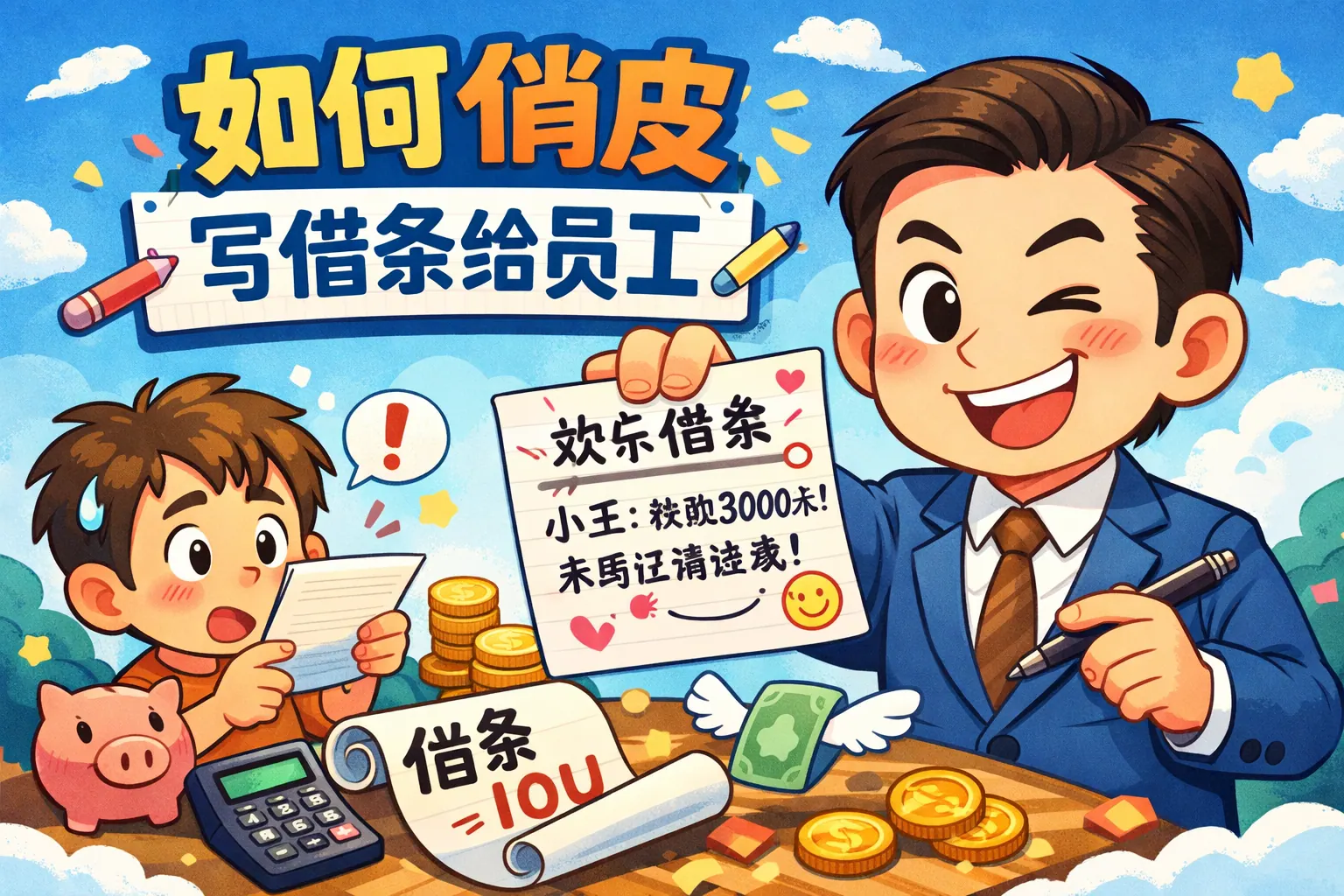 如何俏皮写借条给员工