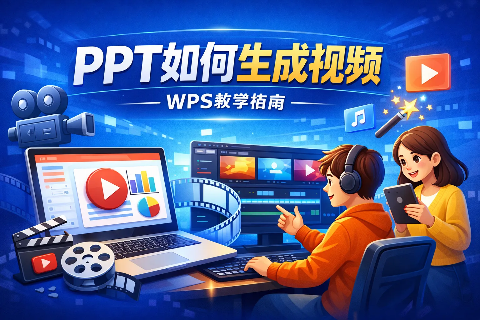 ppt如何生成视频 wps