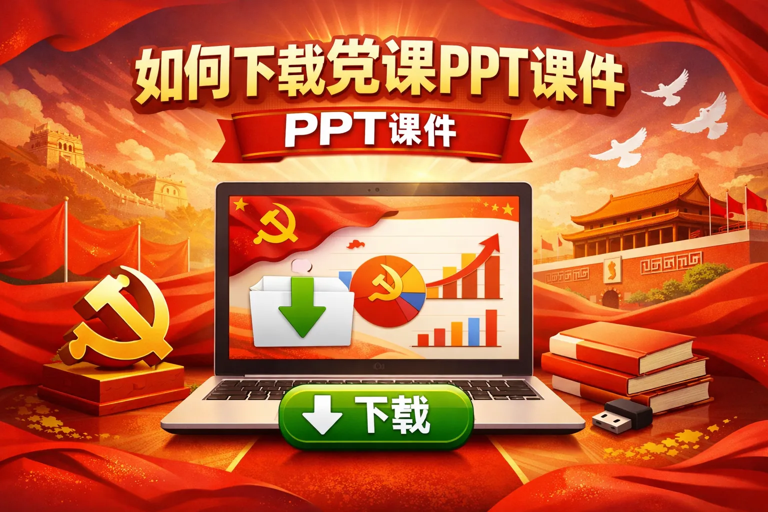 如何下载党课ppt课件ppt