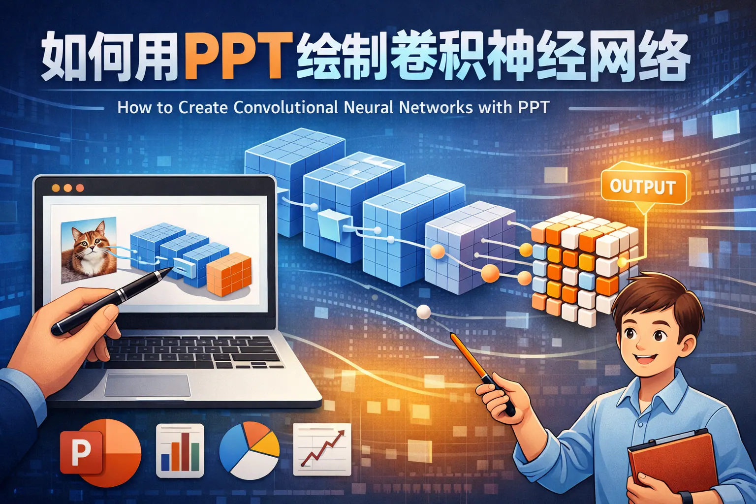如何用ppt绘制卷积神经网络