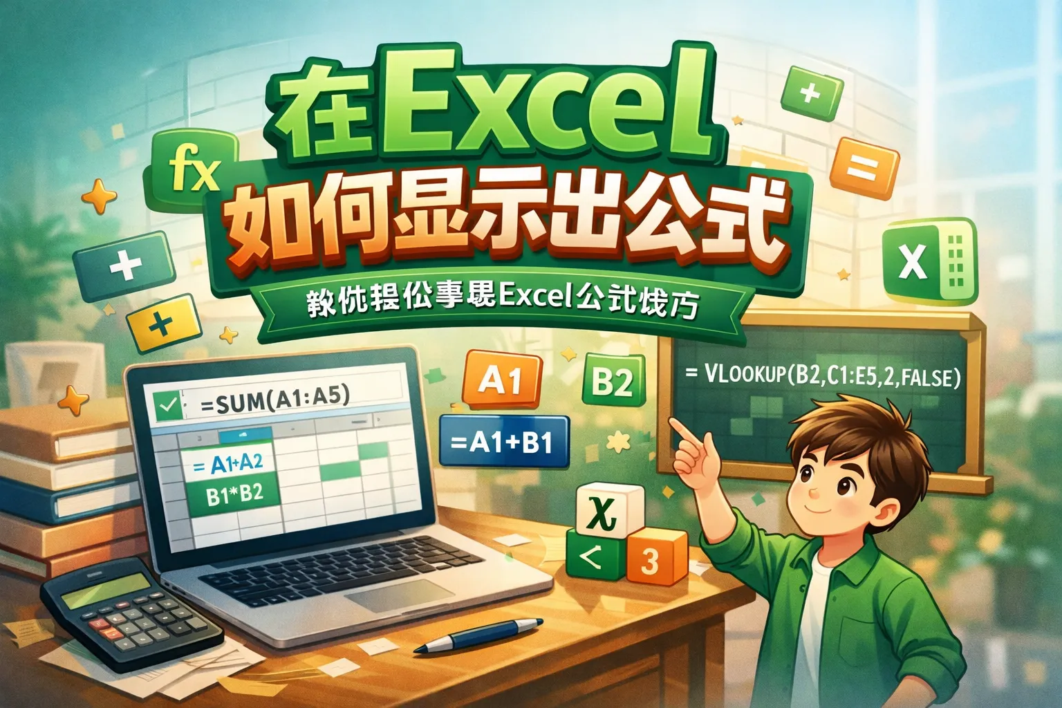 在excel如何显示出公式