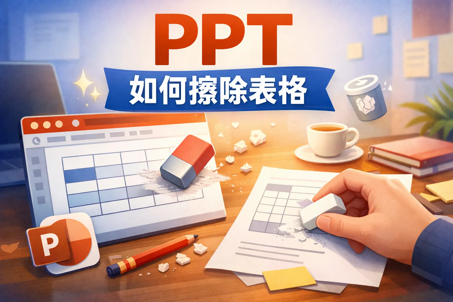 ppt如何擦除表格