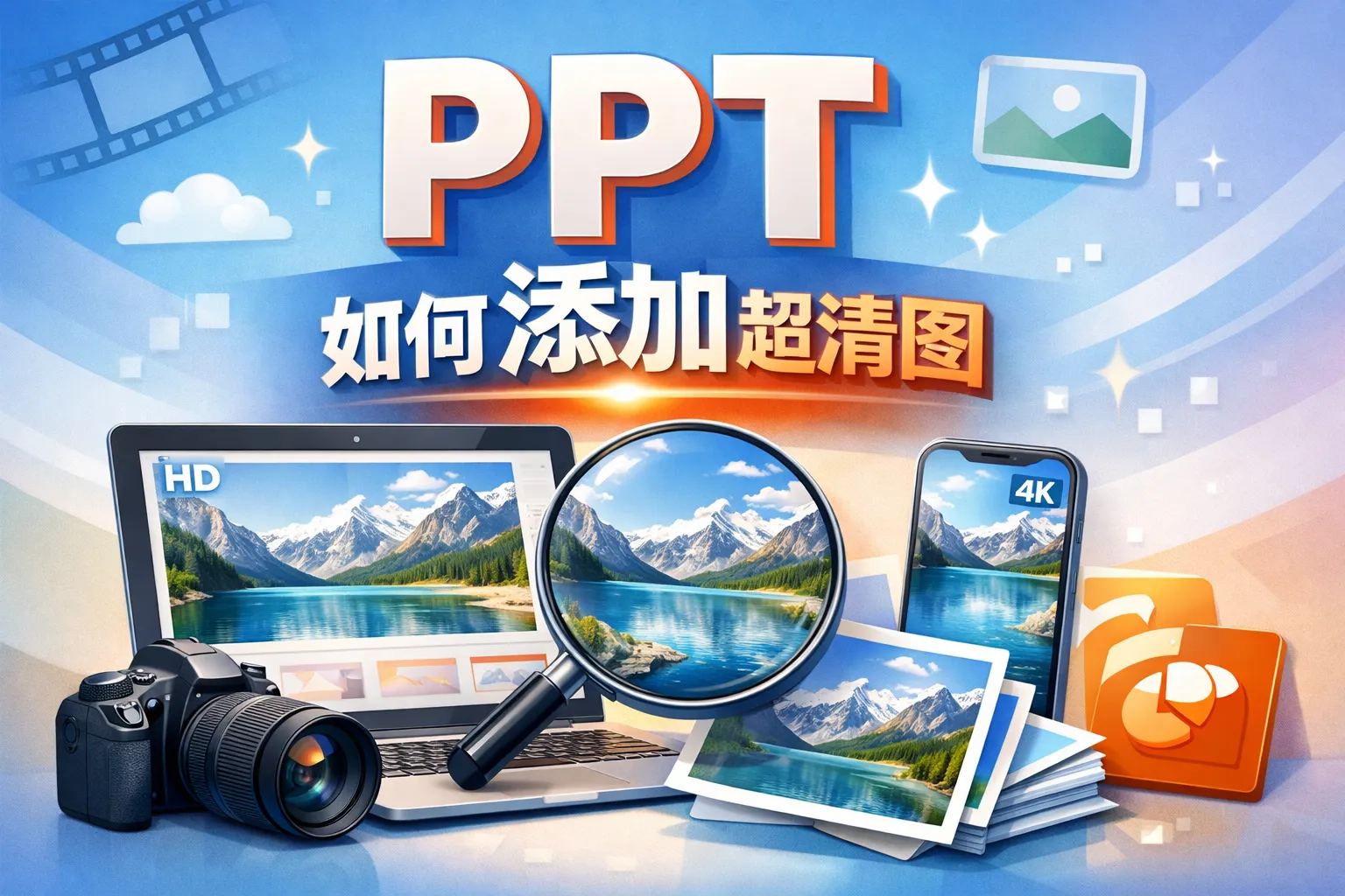 ppt 如何添加超清图