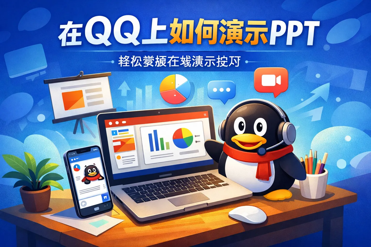 在qq上如何演示ppt