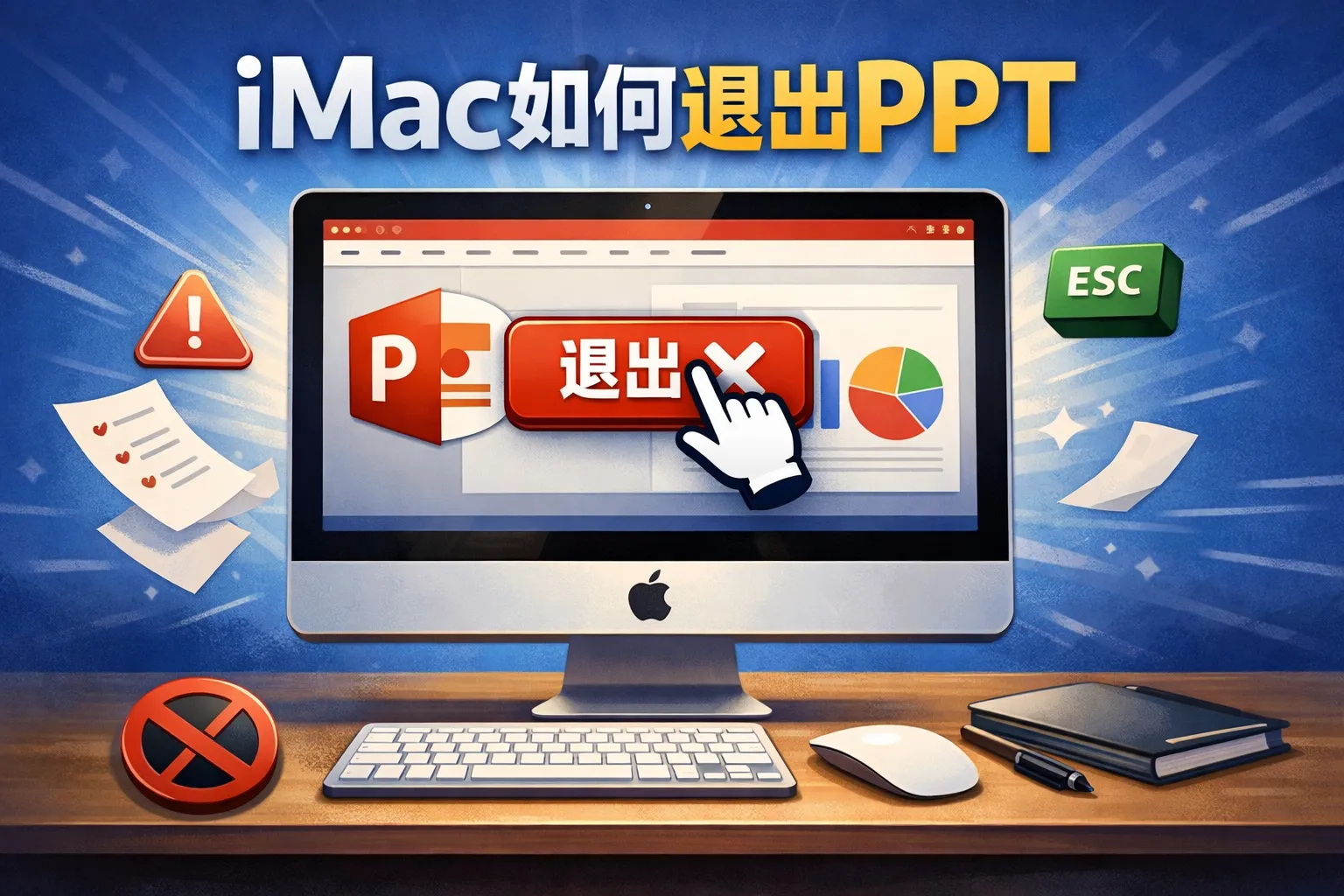 iMac如何退出ppt