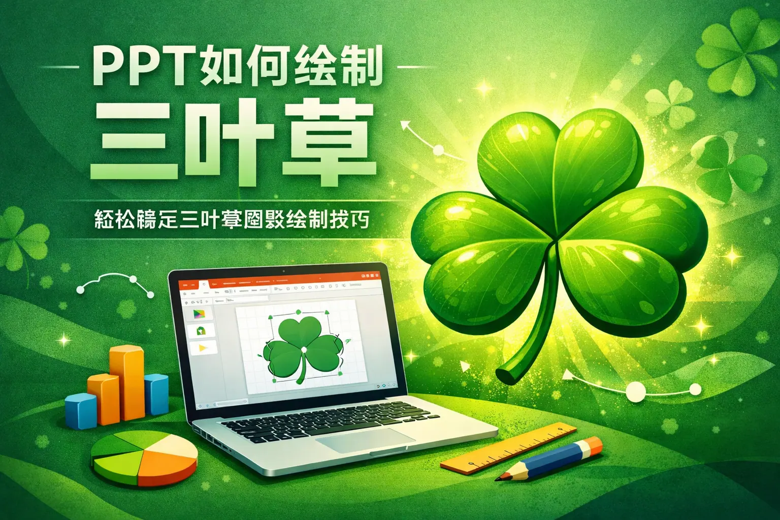 ppT如何绘制三叶草