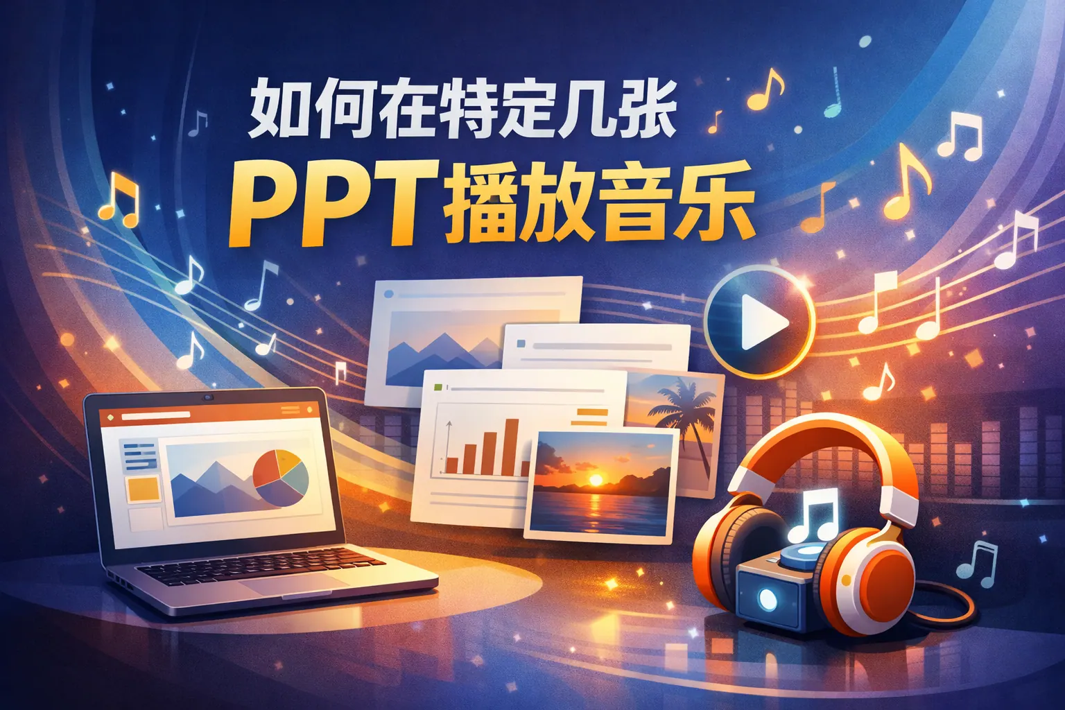 如何在特定几张ppt播放音乐