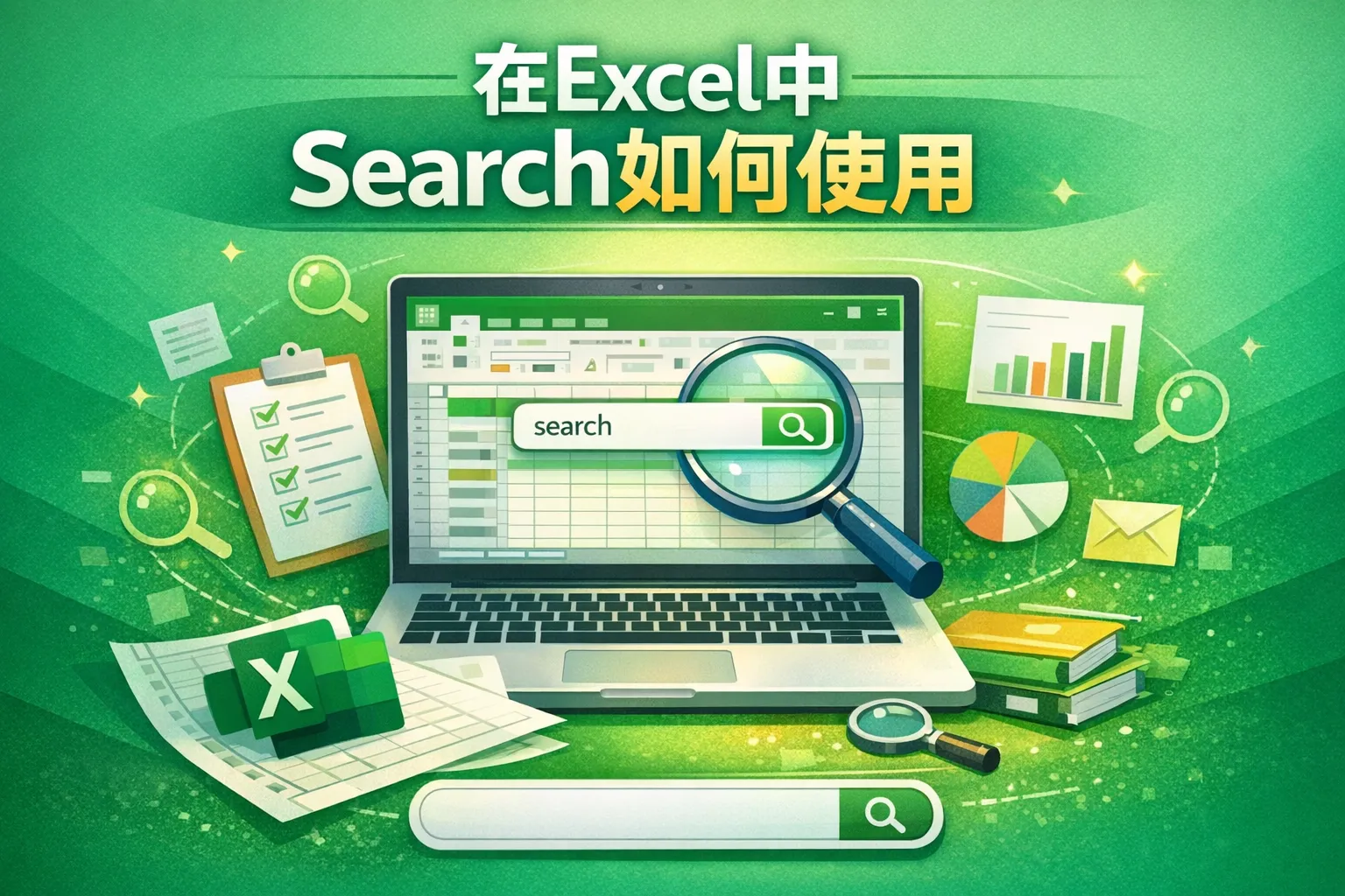 在excel中search如何使用