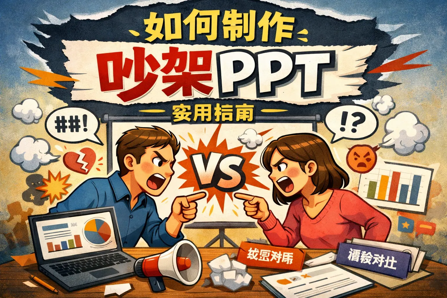 如何制作吵架ppt